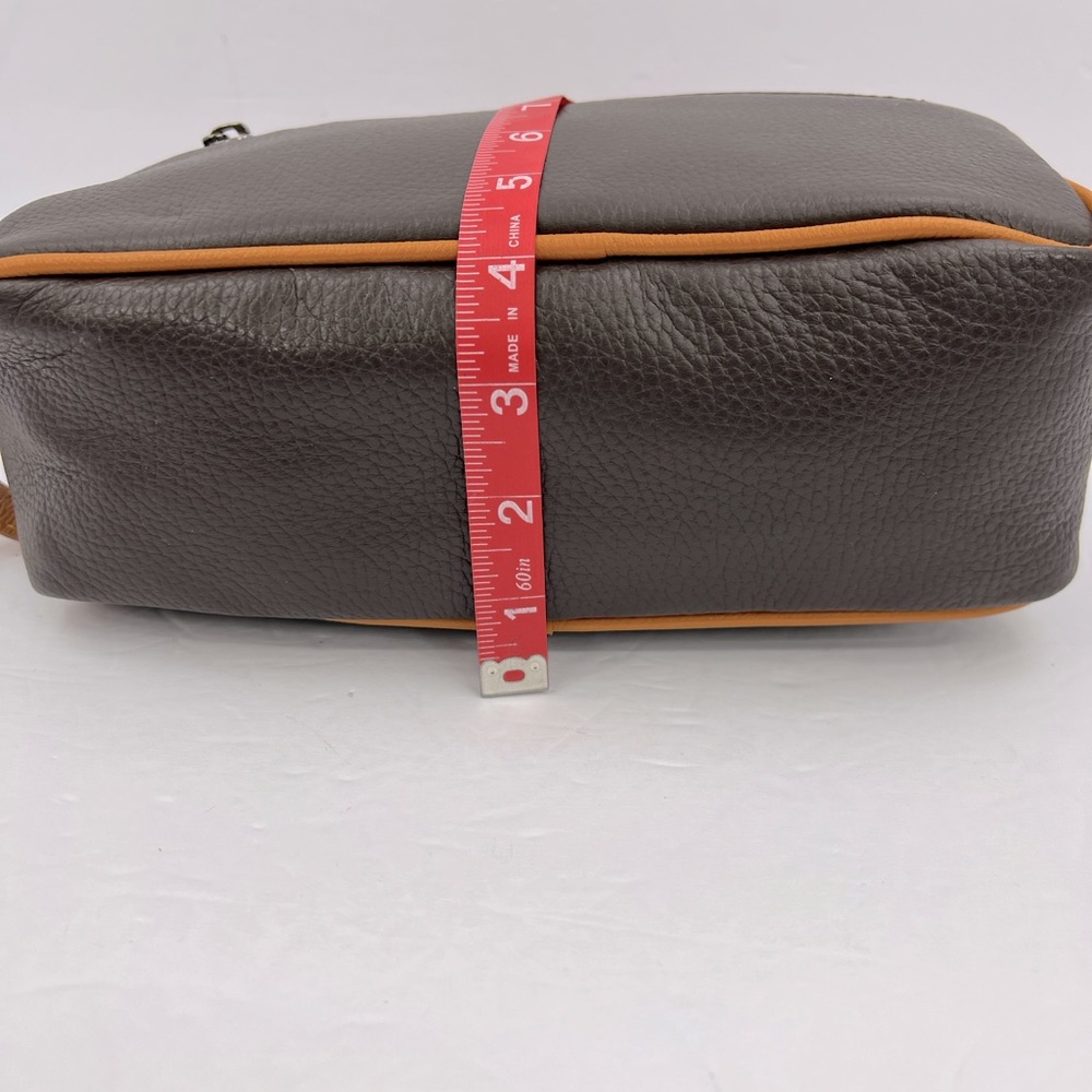 MASSEI, GENUINE LEATHER, MADE IN ITALY, MEN’S TOILETRY BAG,HAND MADE BROWN & TAN - Picture 14 of 16